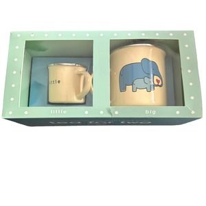 JACK RABBIT CREATIONS TEA FOR TWO ELEPHANT CUP TEA SET